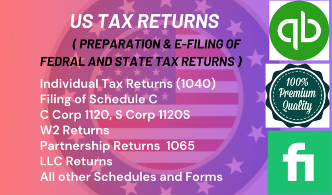 Gig Preview - Prepare and e file USA tax returns for individual, llc and corporate