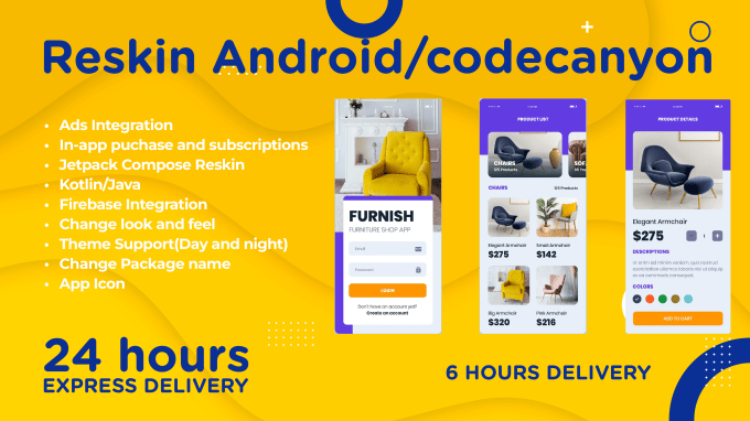 Bestseller - reskin codecanyon jetpack compose android app in java kotlin