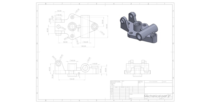 Gig Preview - 2d to 3d model cad mechanical design 3d print  using fusion 360 and solidworks