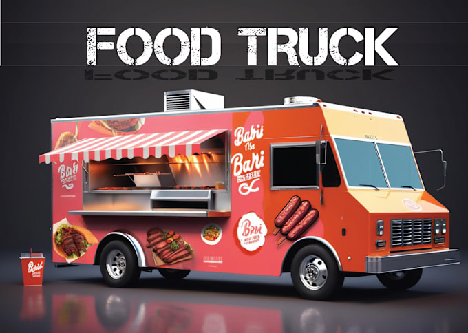 Gig Preview - Design professional truck wrap, food truck wrap trailer wrap, truck wrap