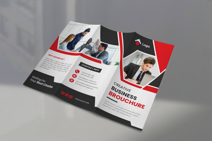 Gig Preview - Design professional and modern trifold brochure