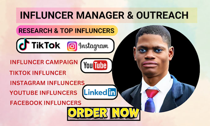 Gig Preview - Be your influencer manager for influencer marketing campaigns and collaborations