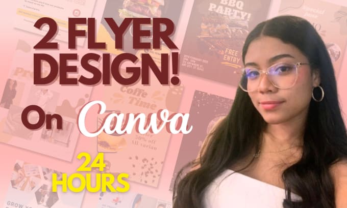 Gig Preview - Design 2 custom marketing flyer in 24 hrs in canva