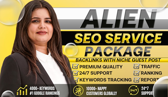 Gig Preview - Alien white hat guest post seo package for high quality backlinks building