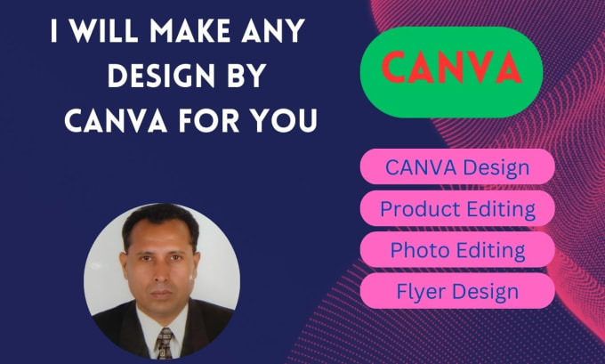 Gig Preview - Make any design by canva for you