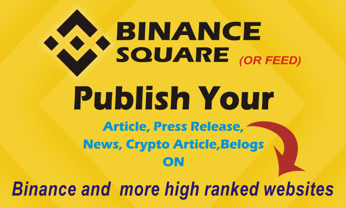 Gig Preview - Publish your article or interview on binance website on feed