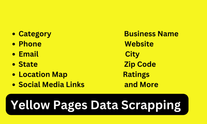 Gig Preview - Expertly scrape yellow pages b2b data with email extraction