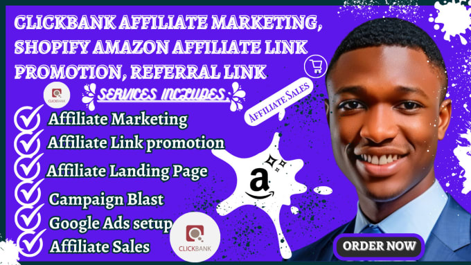 Gig Preview - Do clickbank affiliate marketing, shopify amazon affiliate link promotion