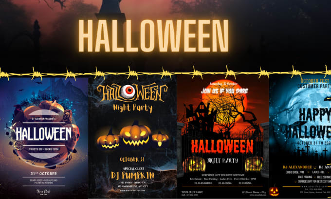 Gig Preview - Design animated flyer, motion, flyer, halloween party, for club party and event