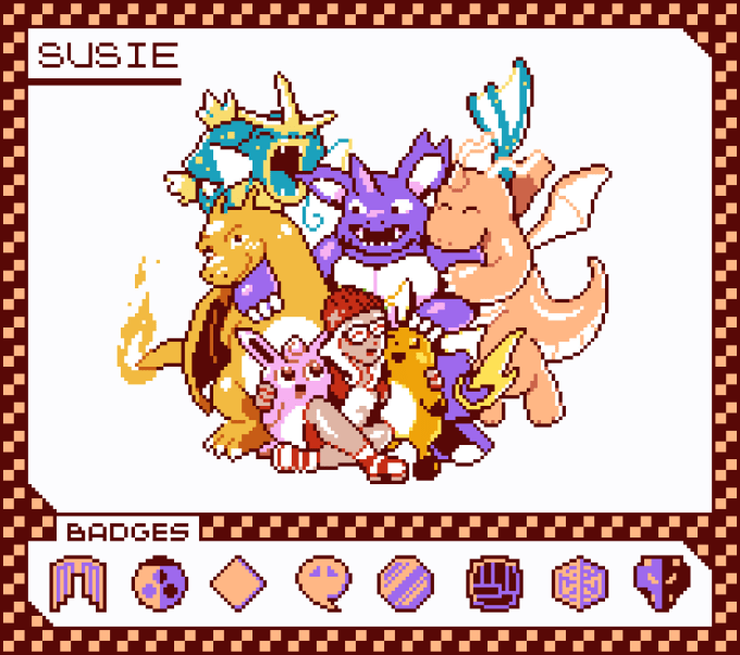 Gig Preview - Draw your custom pokemon trainer card in pixel art