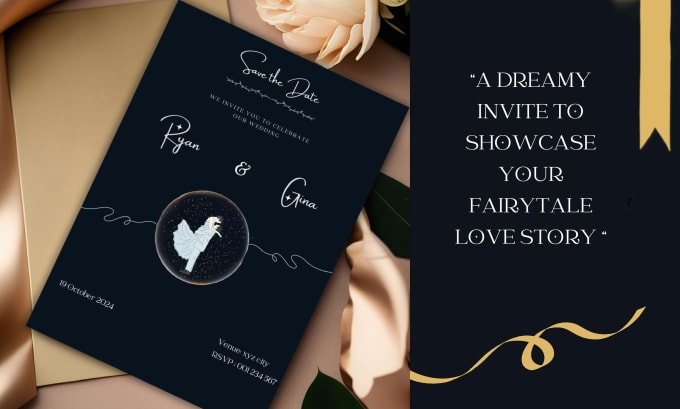 Gig Preview - Design dreamy and luxurious wedding invitations