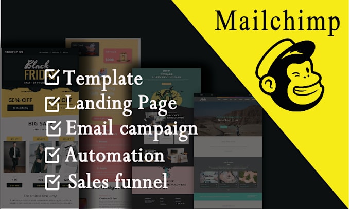 Bestseller - do mailchimp landing page design,template design, email marketing and automation