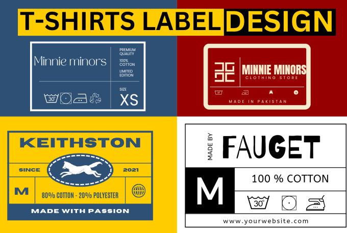 Gig Preview - Design clothing labels hang tags, neck labels within 3 hours