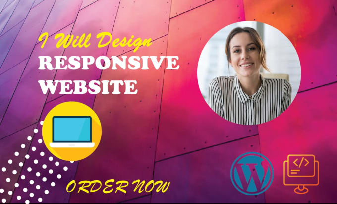 Gig Preview - Make and design responsive wordpress website professionally