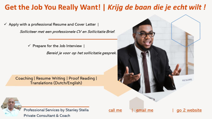 Gig Preview - Coach you to write a professional resume, cover letter and for the job interview