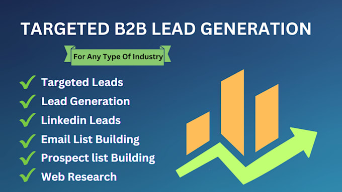 Gig Preview - Provide b2b lead generation for any industry