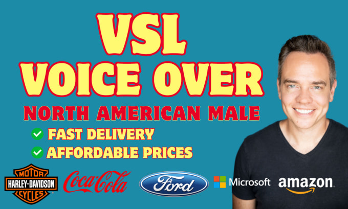 Gig Preview - Record your professional american male vsl voice over