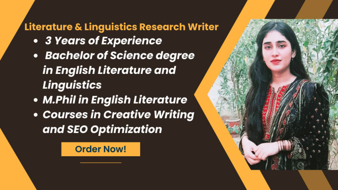 Gig Preview - Write literature and linguistics articles