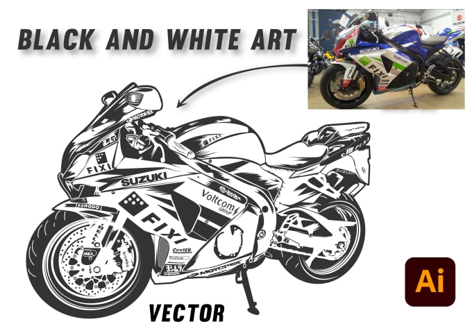 Gig Preview - Draw vector art from motorcycles or anything