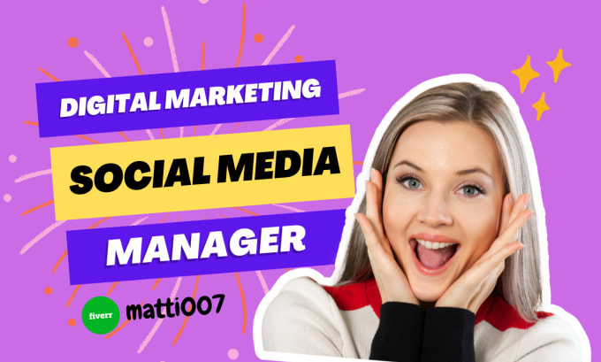 Gig Preview - Be your digital marketing and social media manager