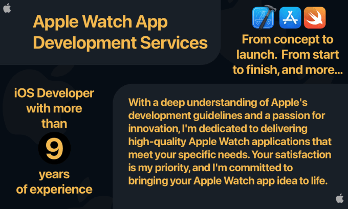 Gig Preview - Apple watch application development