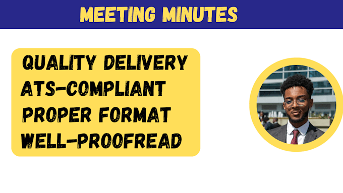 Gig Preview - Professionally write meeting minutes for your official meeting