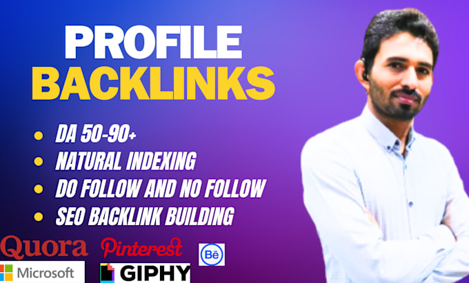 Gig Preview - Create 300 seo profile backlinks for link building