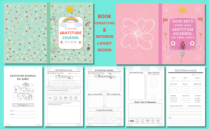 Gig Preview - Design a low content KDP book interior for your journal and logbook