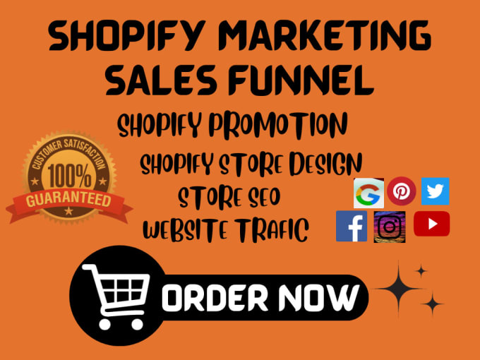 Gig Preview - Do high converting shopify marketing, store promotion and shopify sales funnel