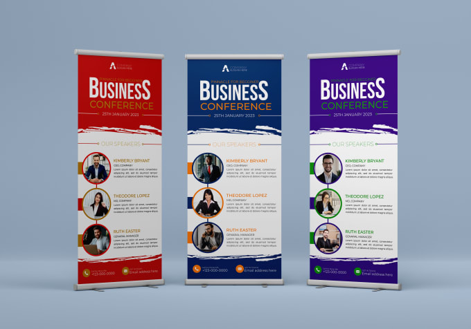 Gig Preview - Design any size of roll up banner within 10 hours