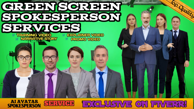 Gig Preview - Make green screen ai spokesperson videos in any language