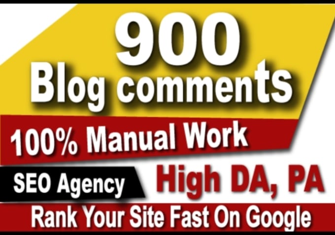 Gig Preview - Do 900 blog comment high quality dofollow seo backlinks