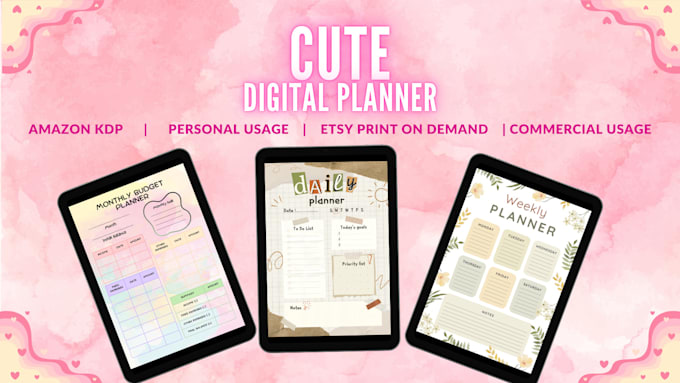 Bestseller - design cute digital planners and customized digital journals