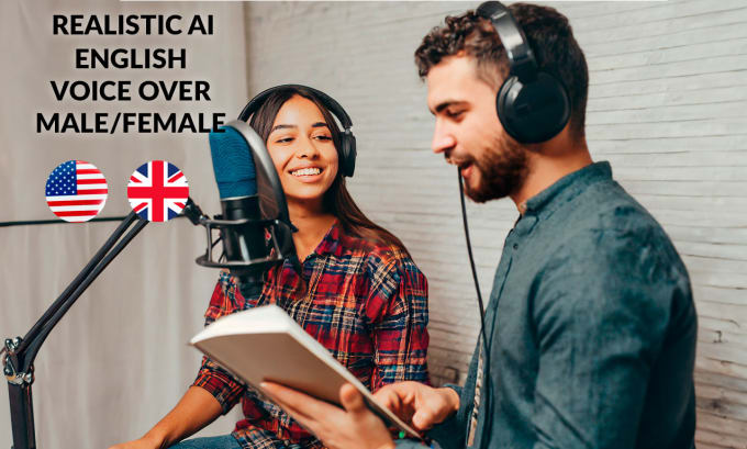 Gig Preview - Create english or spanish voiceover using male or female ai realistic voice