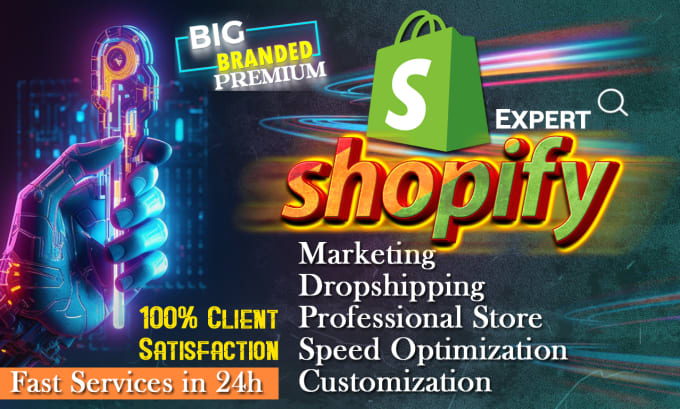 Gig Preview - Create shopify dropshipping store, dropshipping website, profitable shopify