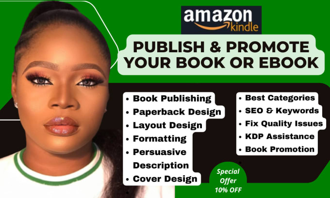 Gig Preview - Amazon book publishing KDP book formatting paperback cover design book promotion