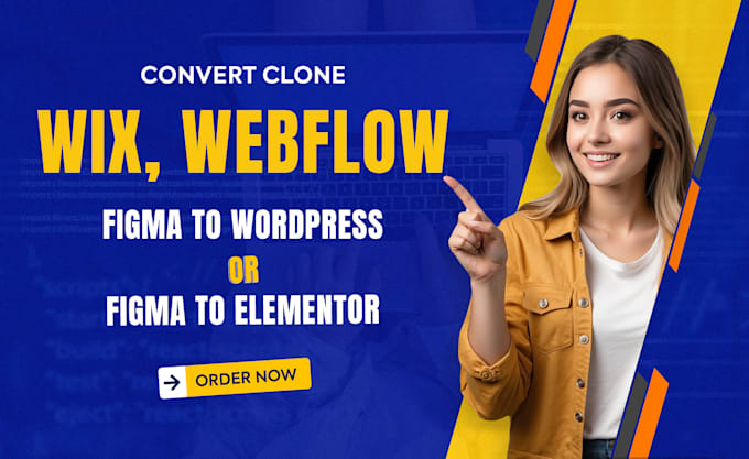 Gig Preview - Redesign convert clone transfer wix, webflow to wordpress website in elementor