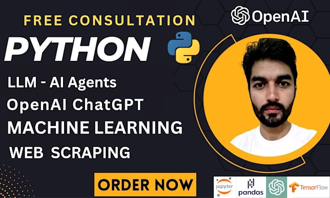 Gig Preview - Code python ai ml llm gpt and web scraping project