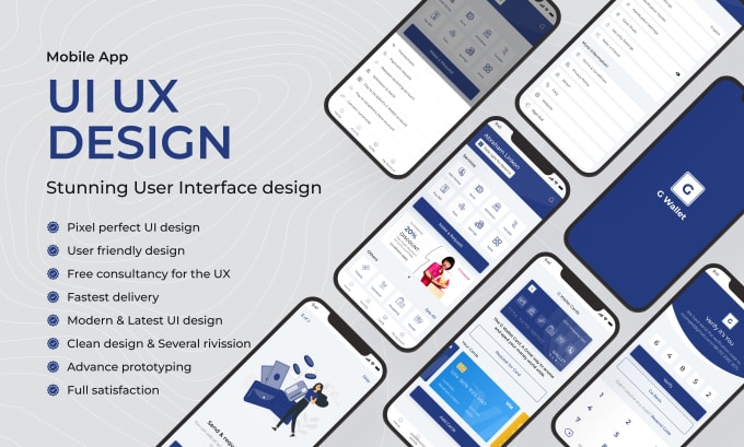 Gig Preview - Design a stunning mobile app with UI UX