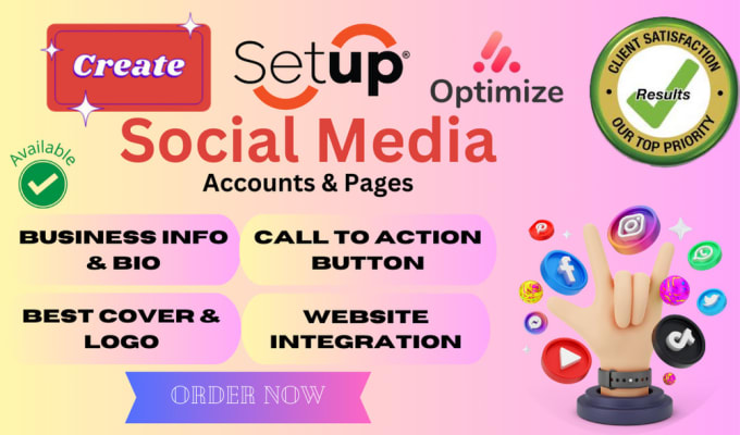 Bestseller - setup optimize all your social media accounts and pages professionally