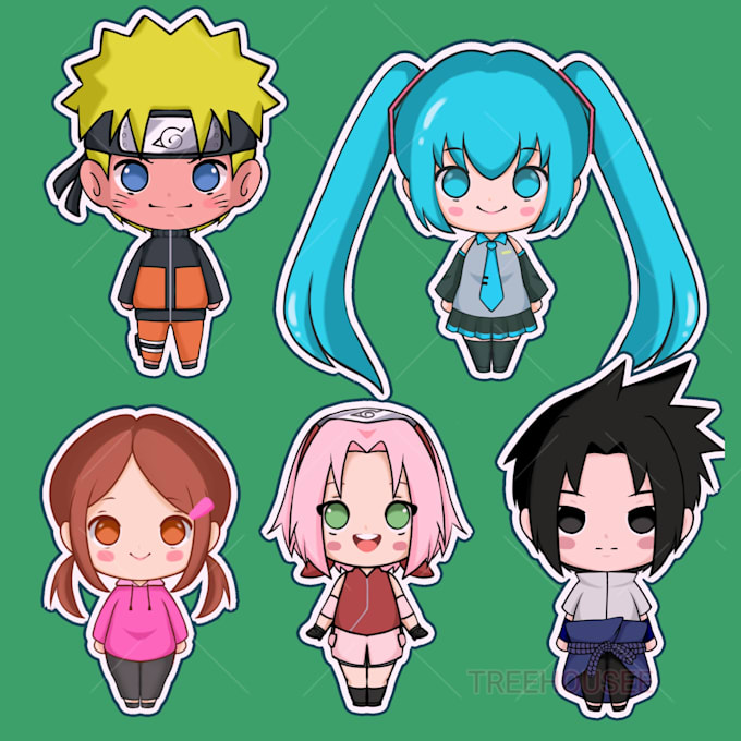 Gig Preview - Draw your characters into chibi anime merch