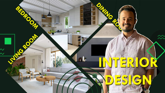 Gig Preview - Create living room interior design, bedroom design for home