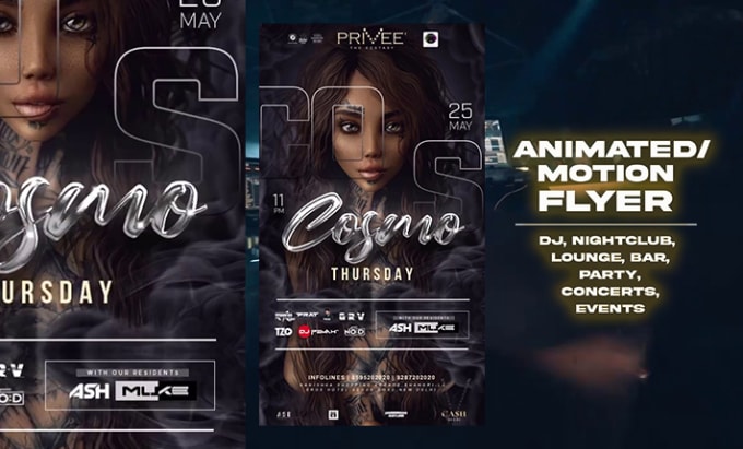 Gig Preview - Create a catchy motion flyer poster for event, party and nightclub