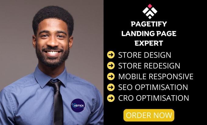 Gig Preview - Design your shopify store using pagetify page builder