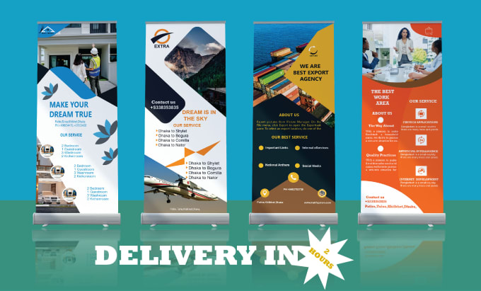 Gig Preview - Design retractable banner, roll up banner or trade show banner