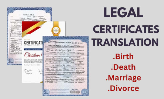 Gig Preview - Translate legal certificates into italian and spanish