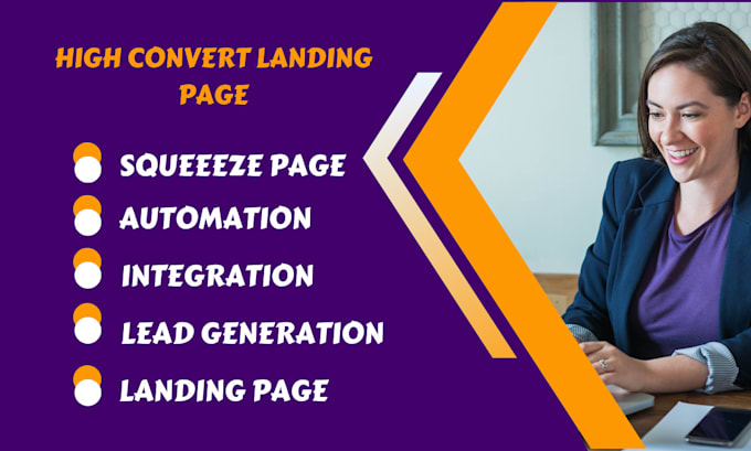 Gig Preview - Create landing page sales page squeeze page on carrd canva leadpages systeme wix