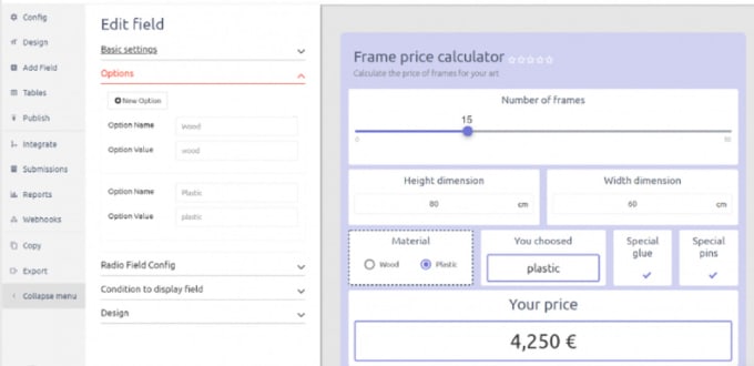 Gig Preview - Make a web calculator or convert excel into a web app using python