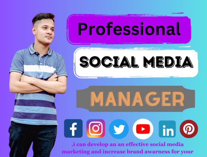 Gig Preview - Be your social media marketing manager  and content creator