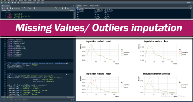 Gig Preview - Do missing value and outlier imputation using ml algorithms for you